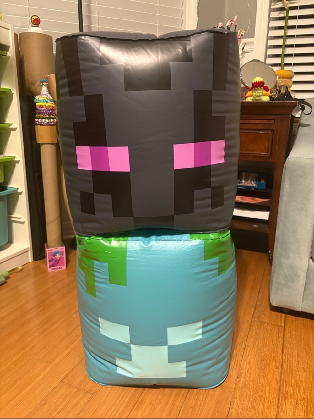 Minecraft Enderman & Zombie inflatable Stack Cube Duo